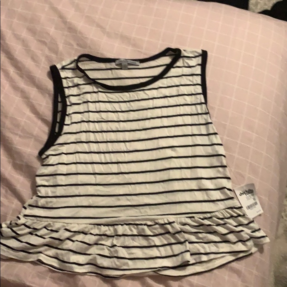 Charlotte Russe Black and White Tank Top
